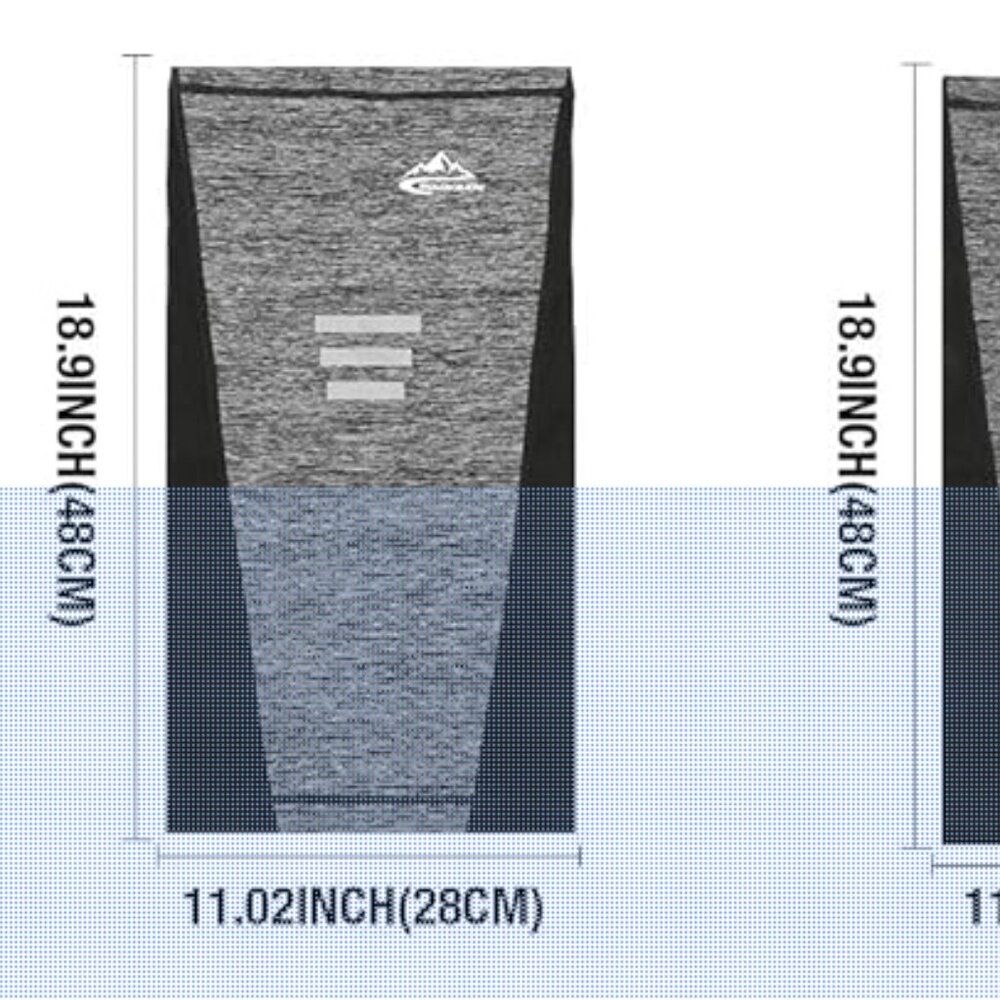 Black Gray Cinchable Gaiter - Picture 9 of 11